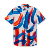 Chemise à manches courtes avec col camp et imprimé Match
